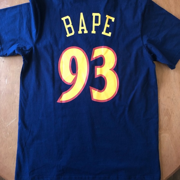 Bape x Mitchell and Ness Warriors Tee - Picture 7 of 7